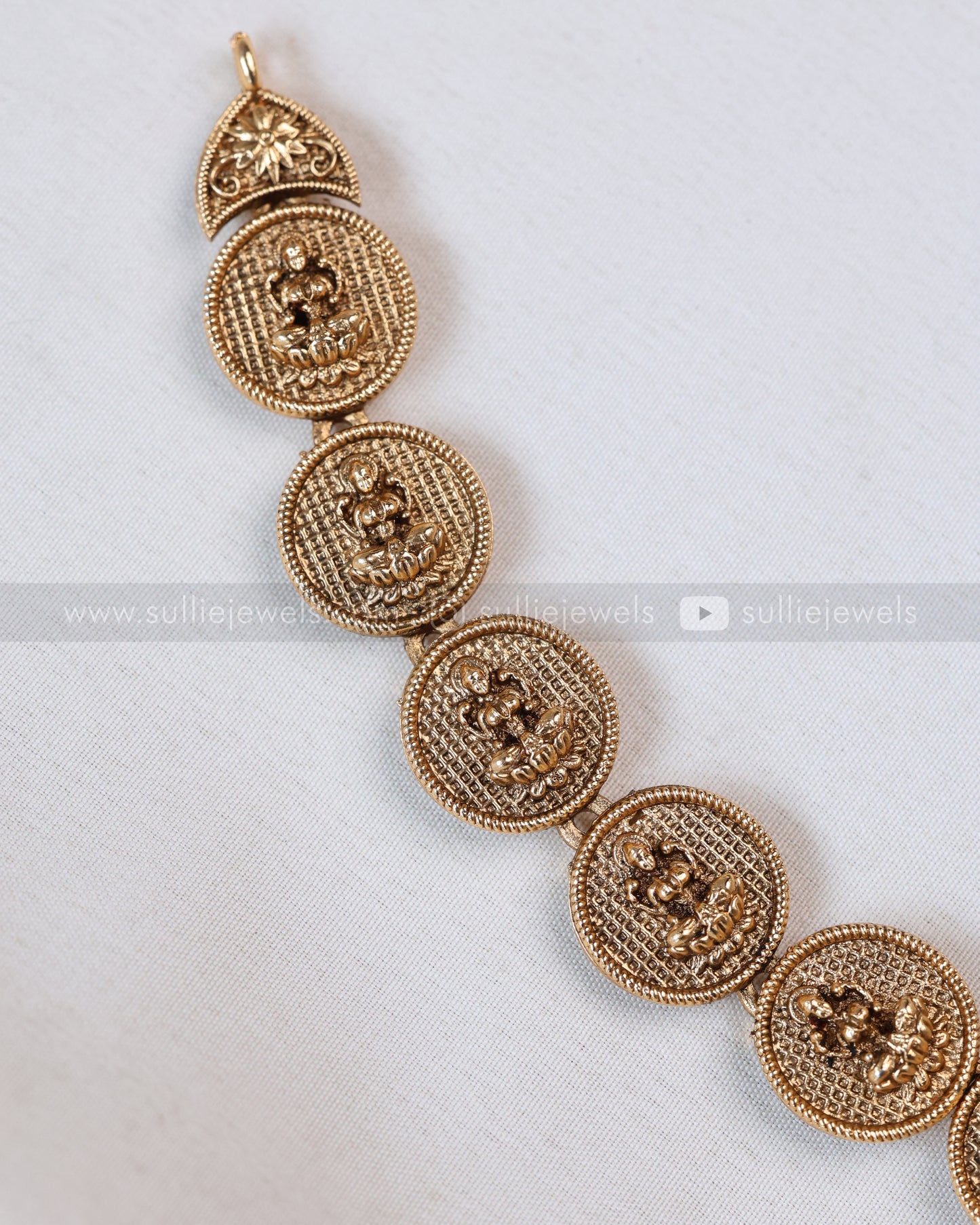 3757 - Sullie Basic - Lakshmi Designer Gold Coin Necklace with Stud