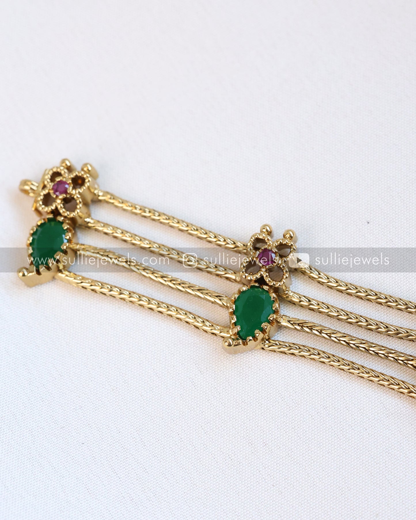 4 Layer Palakka Choker with Stud