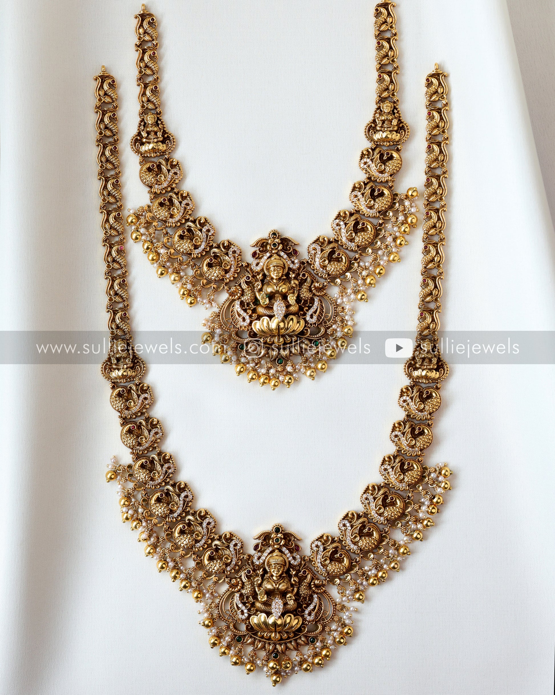 Gold Haram Designs New Model Chain 2019 Premium Lakshmi Bridal Set