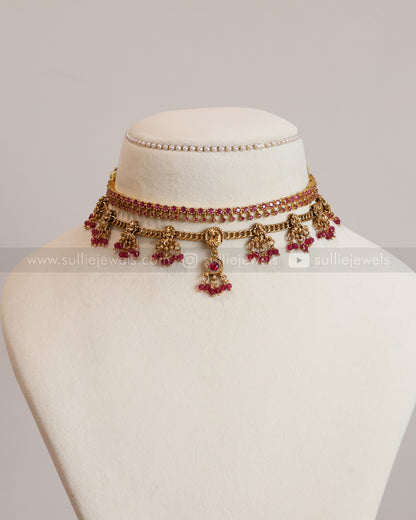 Minimal Lakshmi Ruby Layered Combo