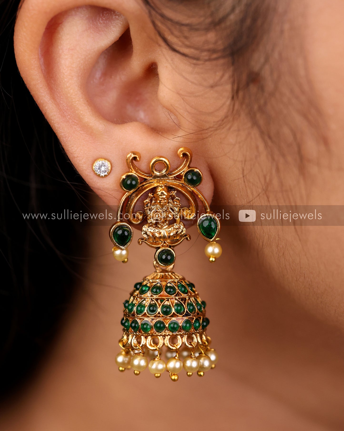 Peacock & Lakshmi Chain with Jhumka