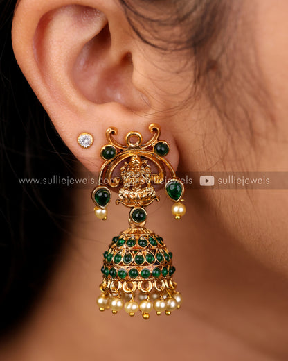 Peacock & Lakshmi Chain with Jhumka