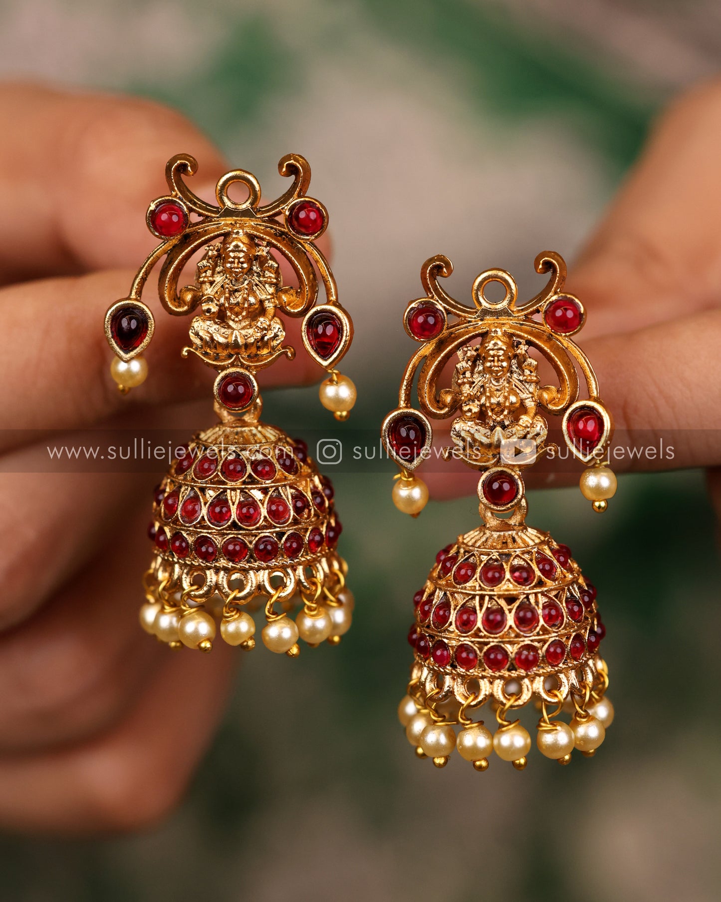 Peacock & Lakshmi Chain with Jhumka