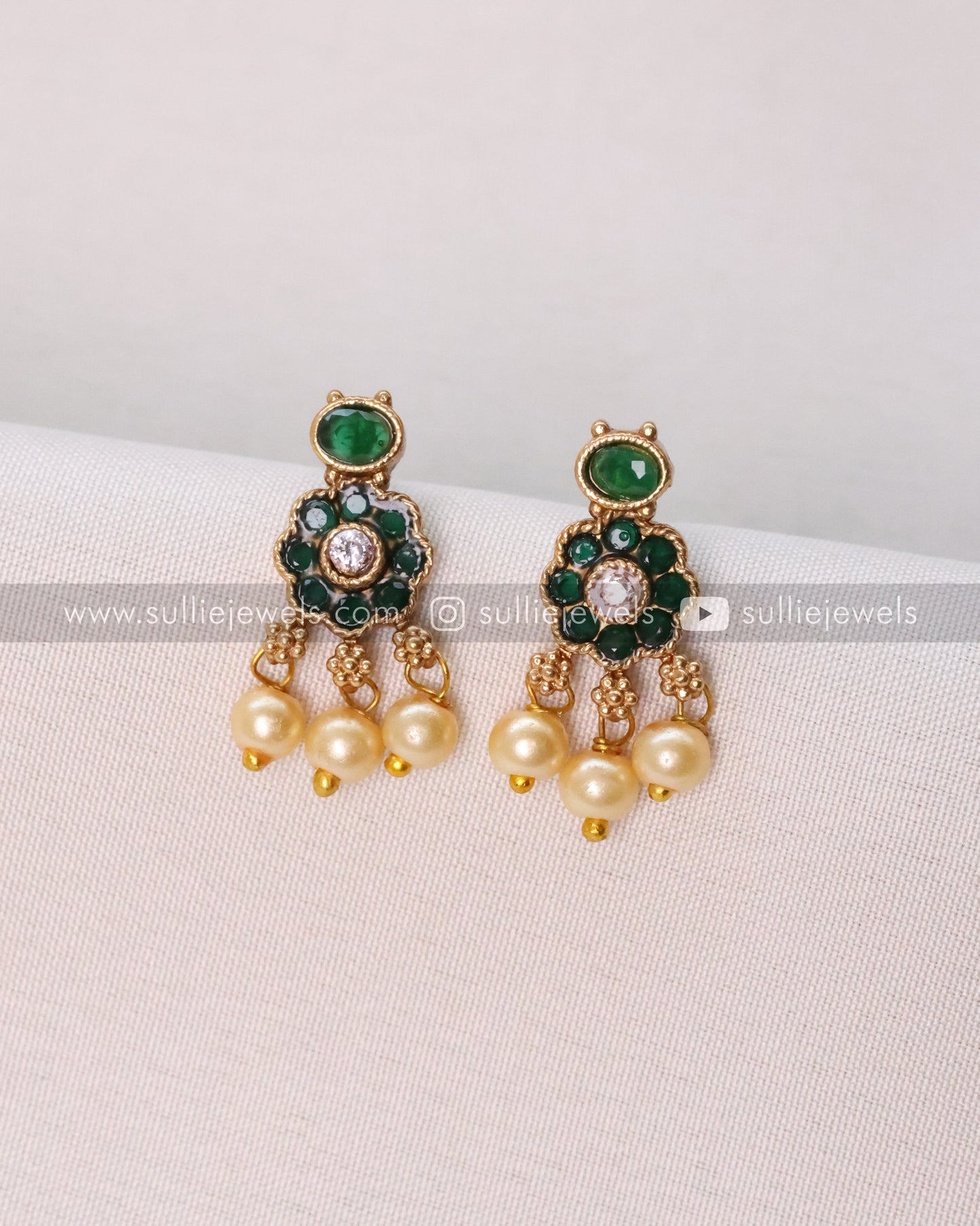 Layered Green Necklace Combo ( 4 piece )