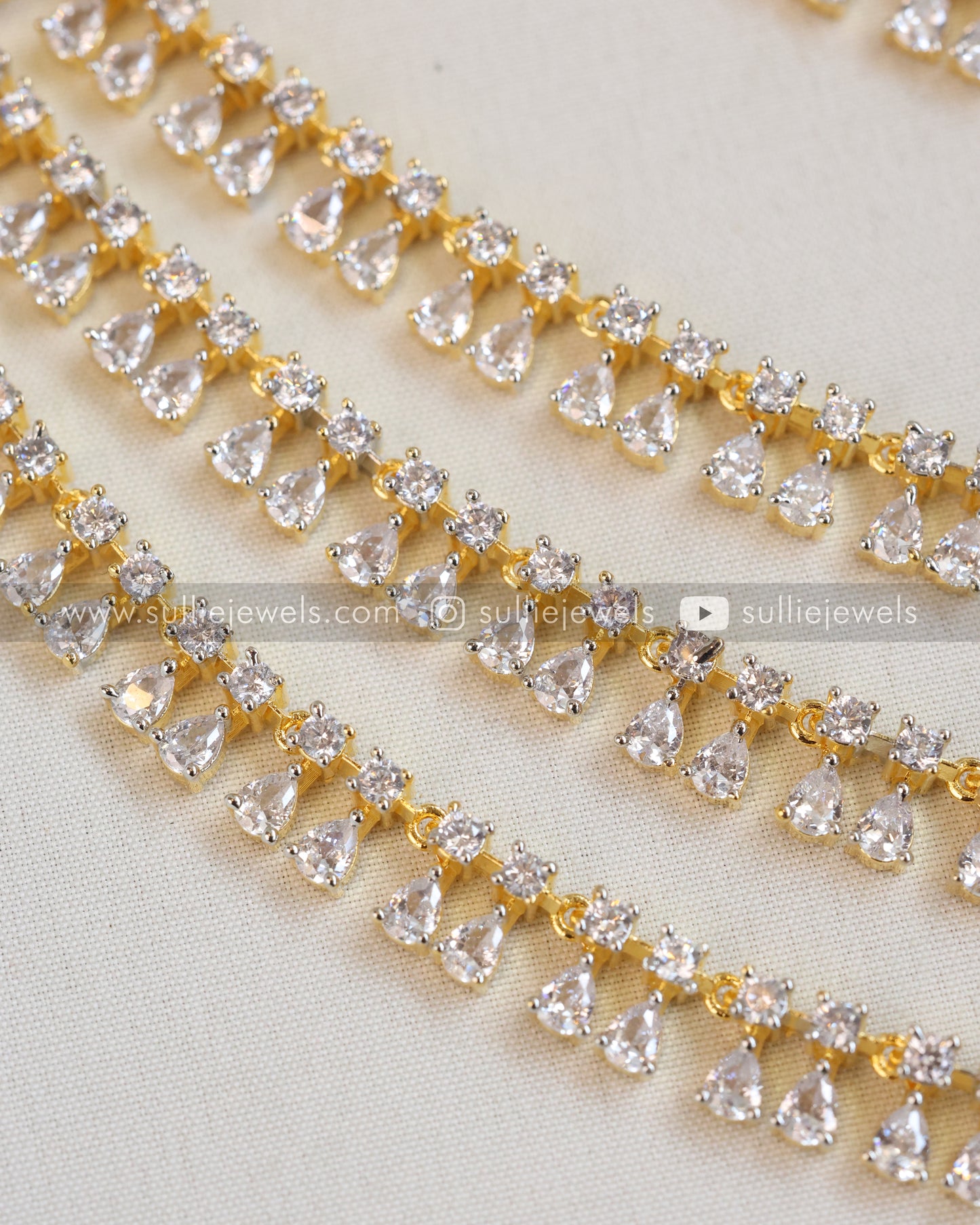 Diamond Three Layer Earchain / Maatti