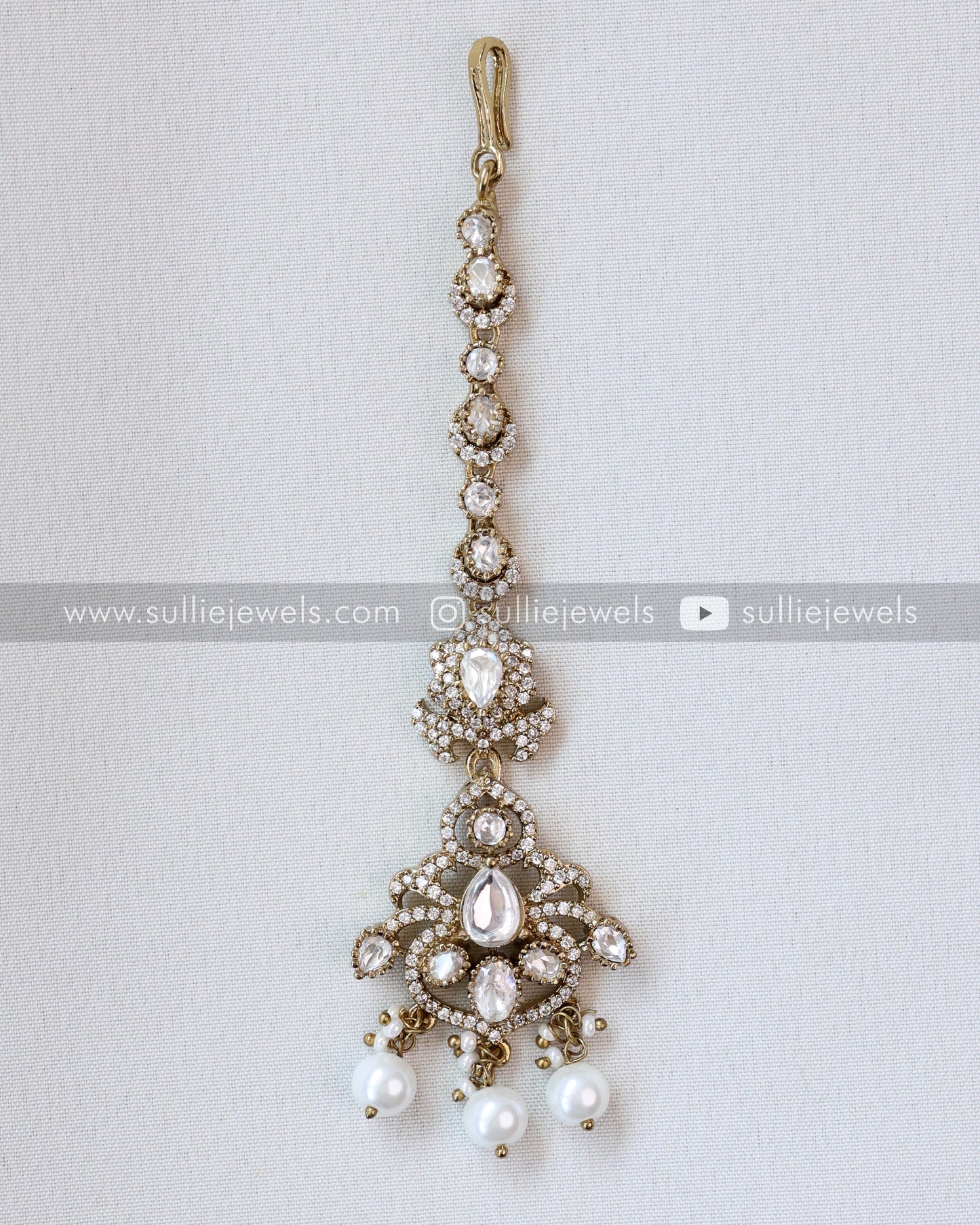 Victorian Polki Diamond White Combo ( 4 piece )
