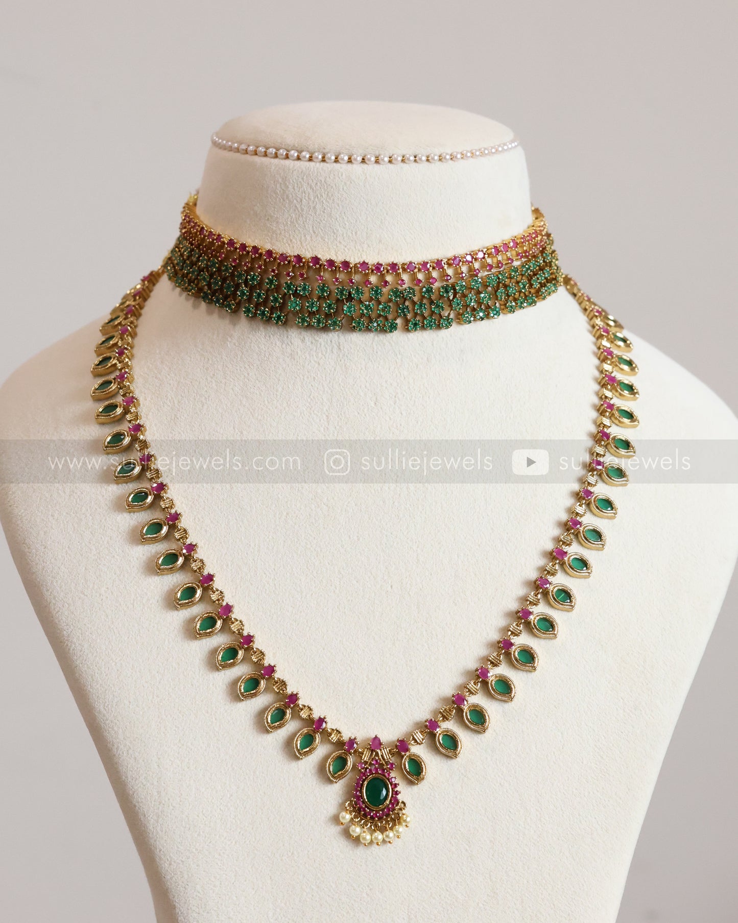 Ruby Green AD Stone & Palakka Layered Combo