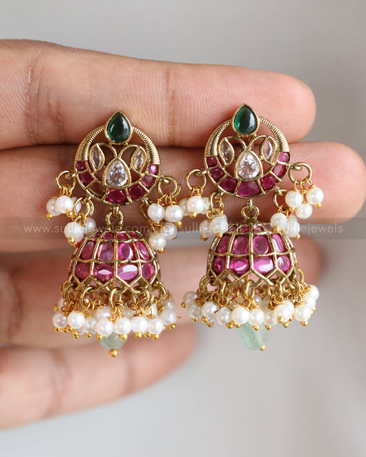 E1213 - Kemp Premium Chandbali Jhumka