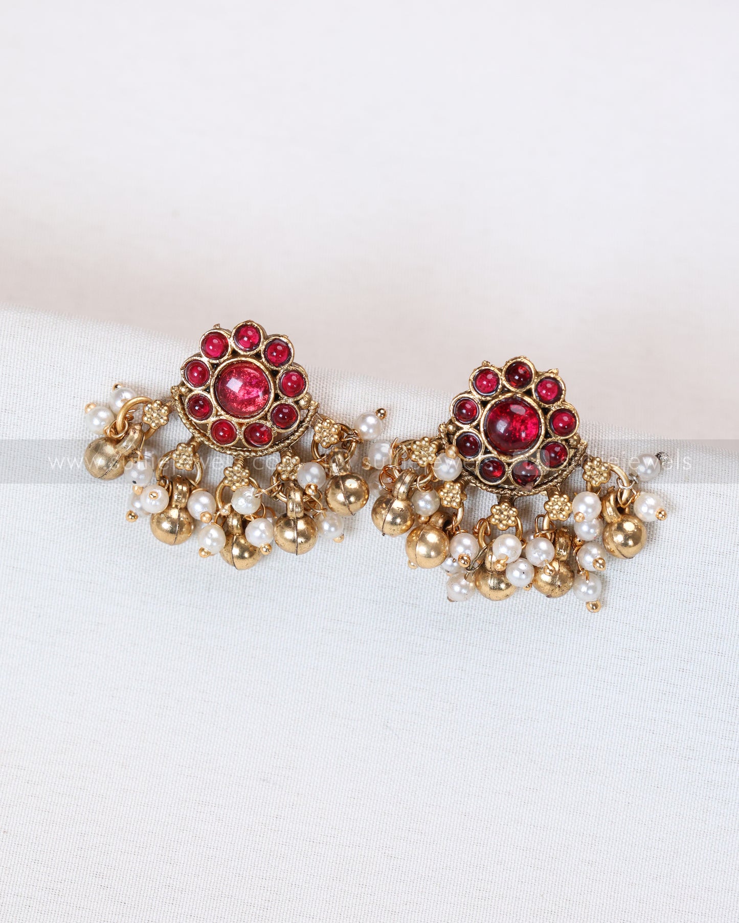 7187 - Sullie Basic Ruby Palakka Mango Long Chain with Stud