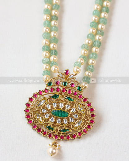 6059 - Kemp Premium Pendant with Pearl & Mint Chain