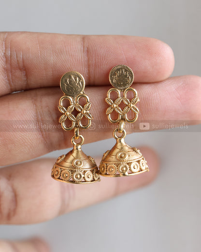 7179 - Sullie Basic - Coin & Ruby Palakka Long Chain with Jhumka