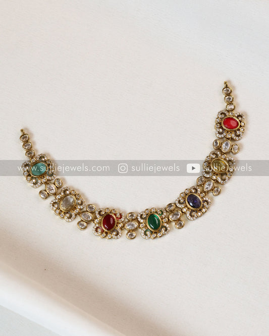 Multicolour Premium Stone Necklace with Stud