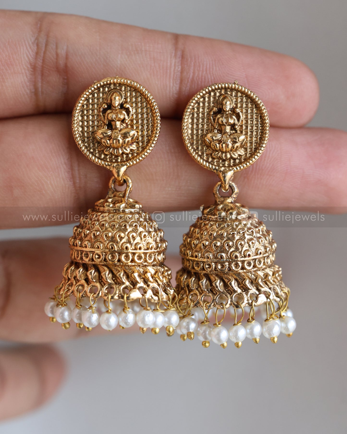 7177 - Sullie Basic - Lakshmi Designer Gold Coin LongChain with Jhumka