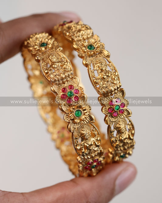 Lakshmi Gold Bangle Set of 2
