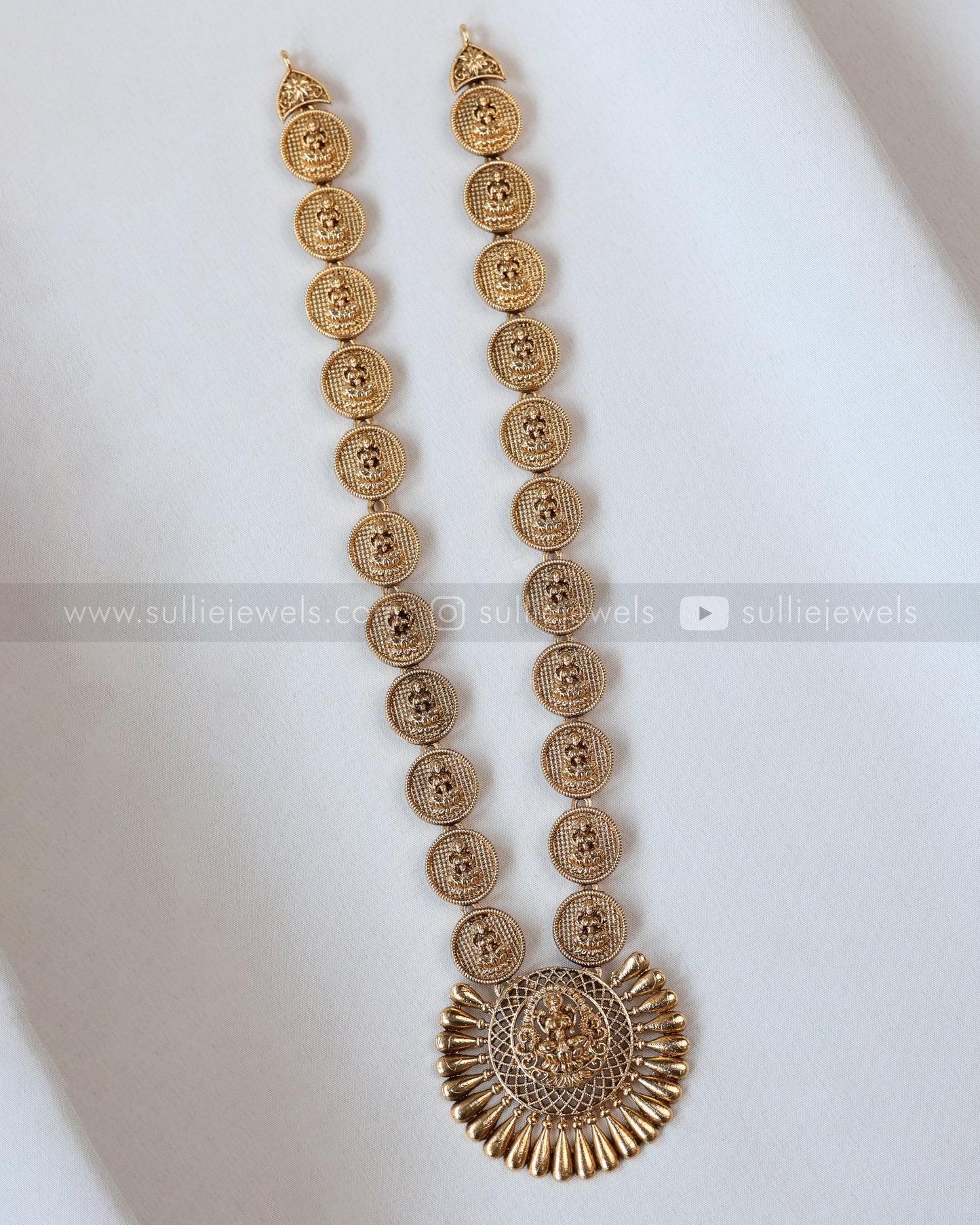7177 - Sullie Basic - Lakshmi Designer Gold Coin LongChain with Jhumka