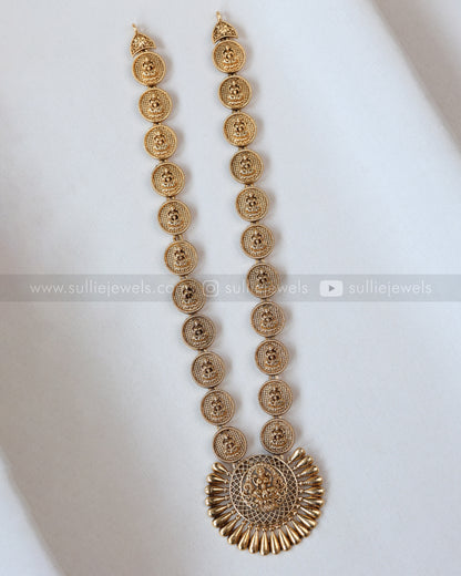 7177 - Sullie Basic - Lakshmi Designer Gold Coin LongChain with Jhumka