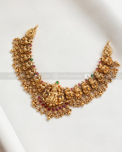 Sullie Basic - Lakshmi Gold Necklace with Jhumka