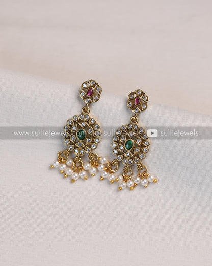 Designer Stone Guttapusalu Choker with Earring