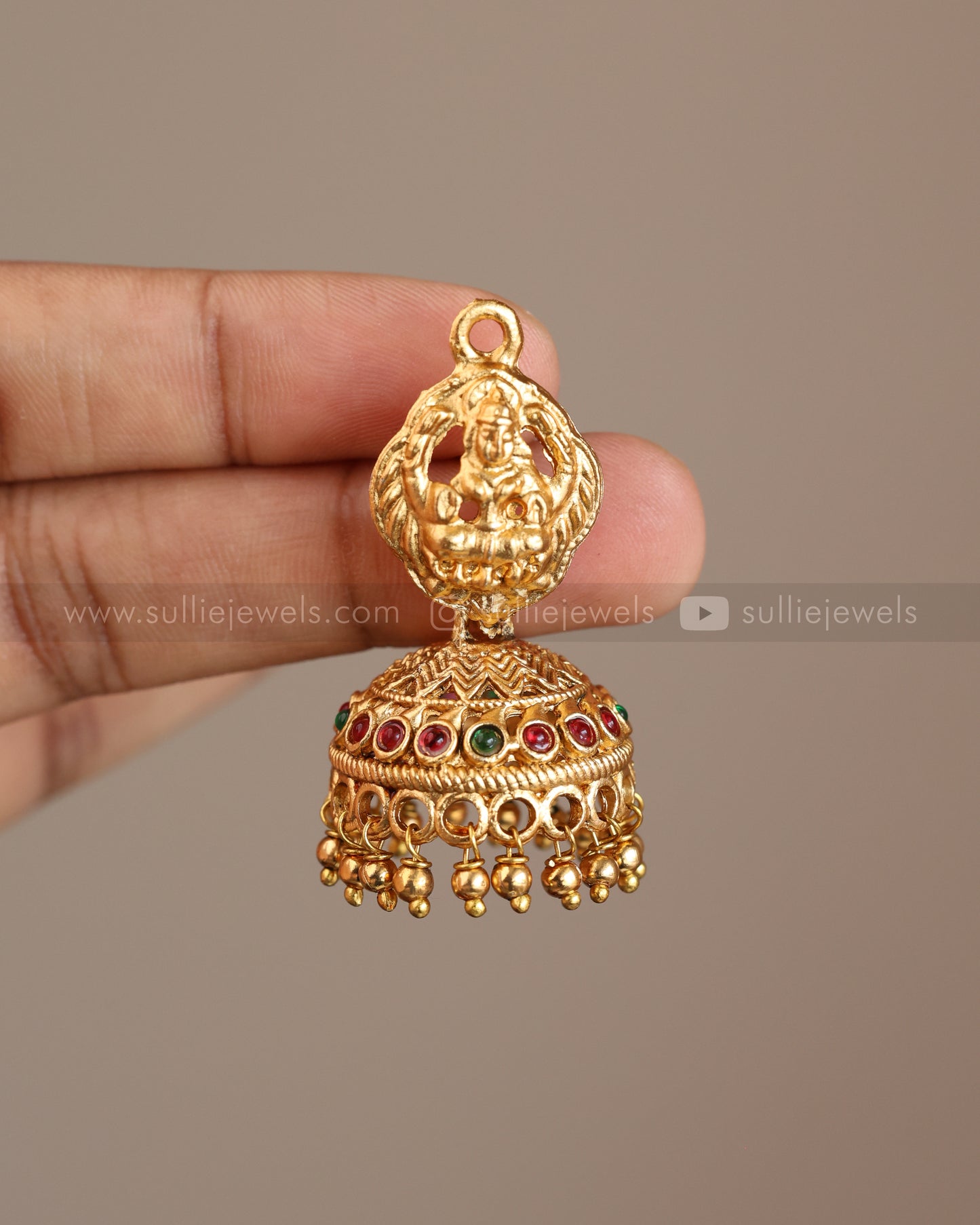 Sullie Basic - Lakshmi Gold Necklace with Jhumka