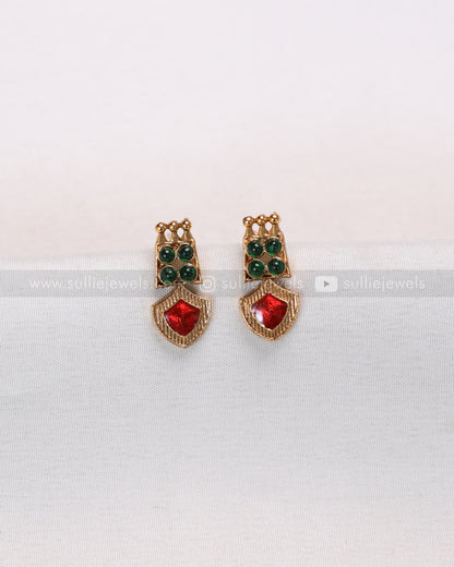 3845 - Red Palakka Necklace with Stud