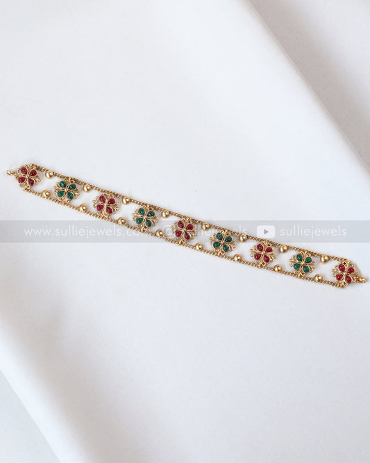 2146 - Sullie Basic Multicolour Flower Choker with Stud