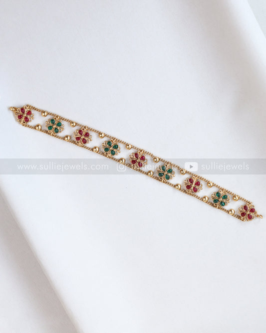 2146 - Sullie Basic Multicolour Flower Choker with Stud