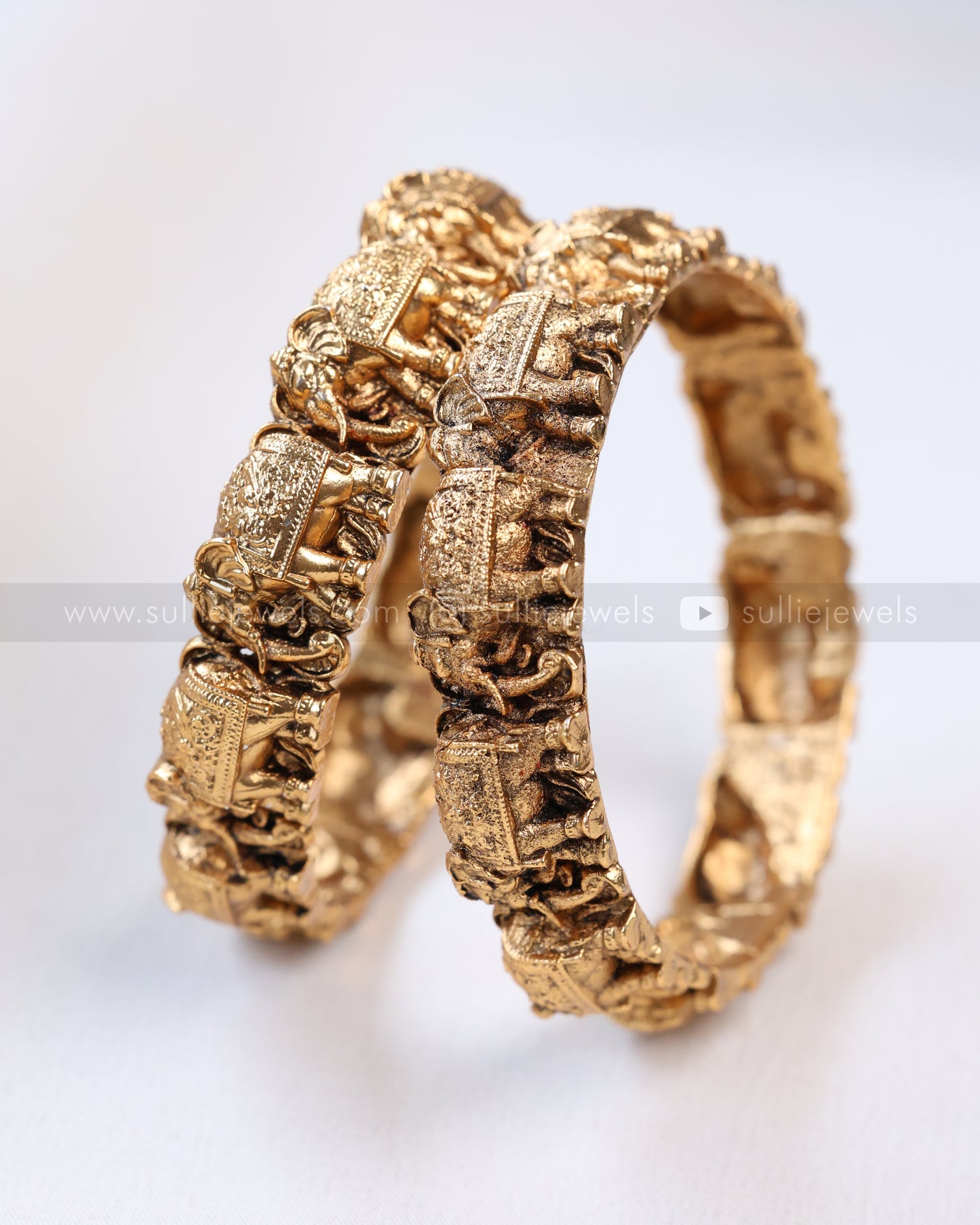 9051 - Sullie Basic Elephant Kada Bangle - Set of 2