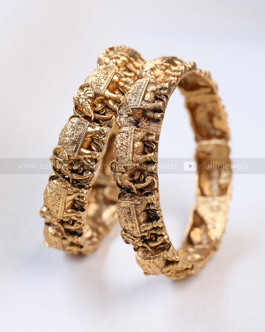 9051 - Sullie Basic Elephant Kada Bangle - Set of 2