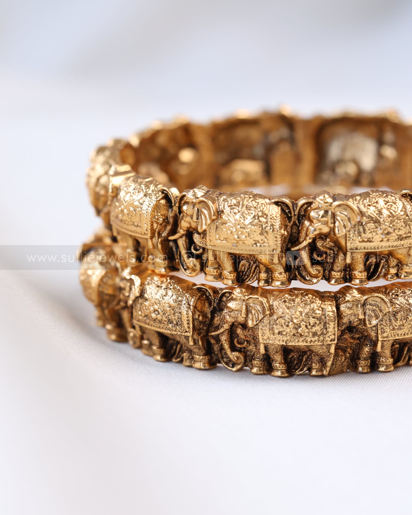 9051 - Sullie Basic Elephant Kada Bangle - Set of 2