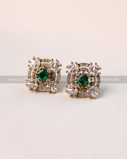 Premium Square Stone Earring