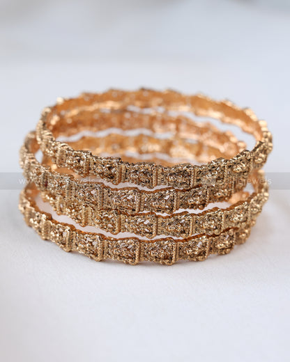 9060 - Sullie Basic Lakshmi Gold Bangle - Set of 4