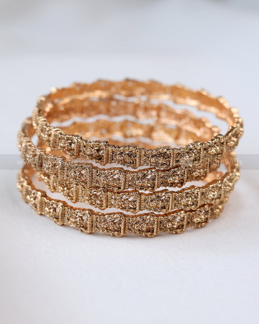 9060 - Sullie Basic Lakshmi Gold Bangle - Set of 4