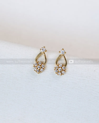 Floral AD Stone & Gold Tube Bead Attigai Layered Combo