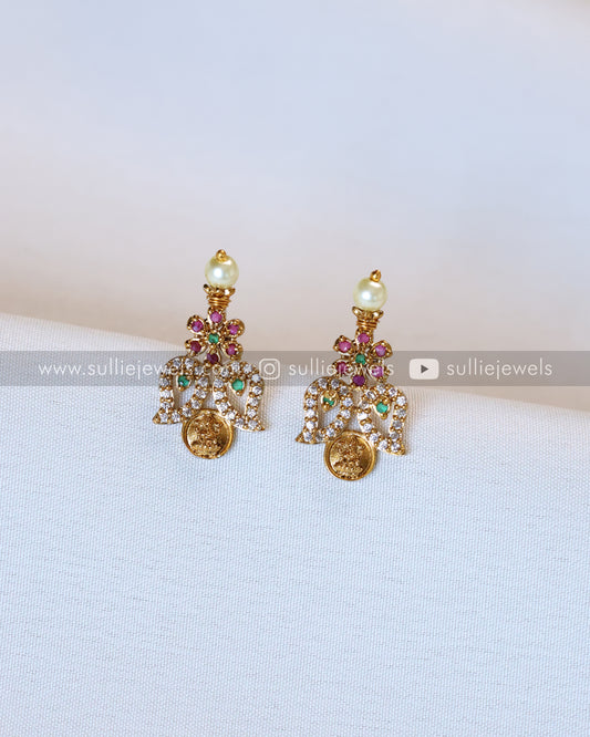 Pearl & Coin Stone Stud