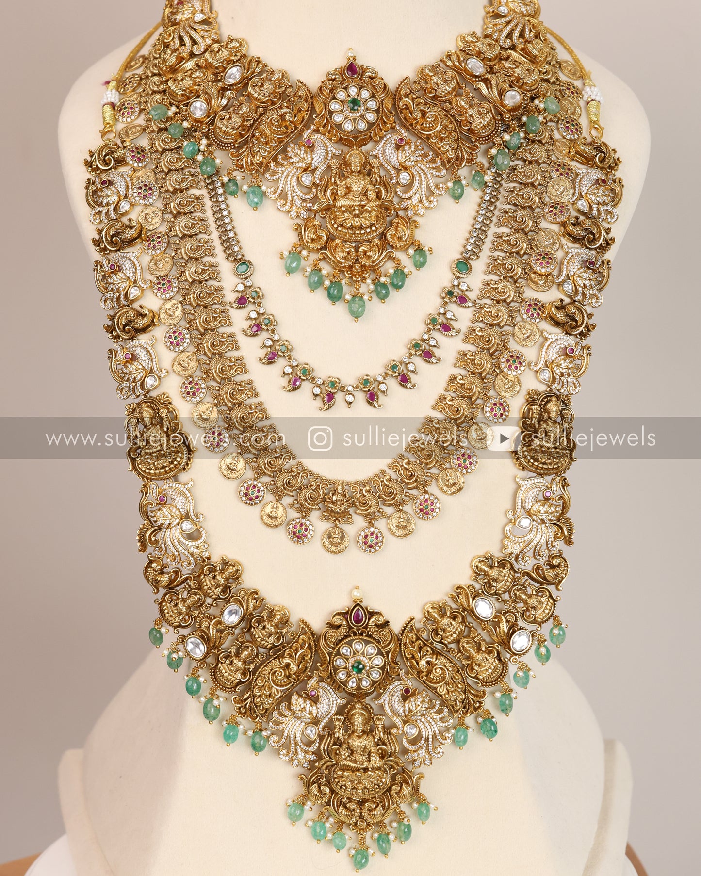 Goddess Gold Premium Mint Beads Bridal Combo ( 6 piece )