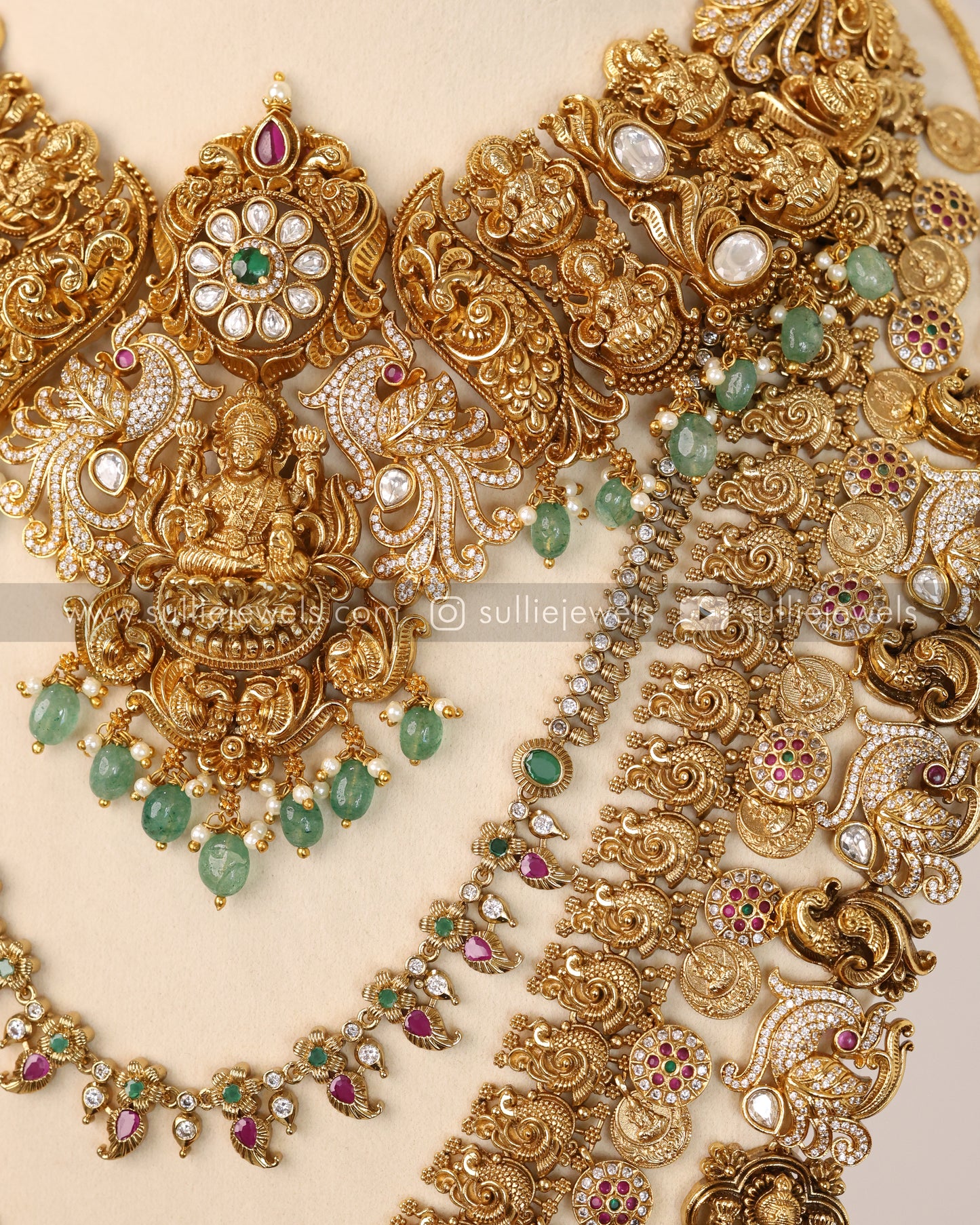 Goddess Gold Premium Mint Beads Bridal Combo ( 6 piece )