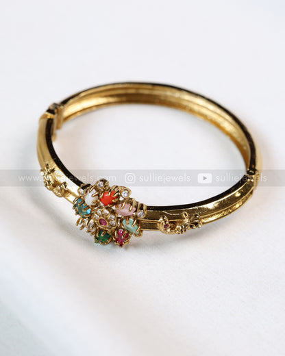 9036 - AD Navaratna Peacock Openable Bangle