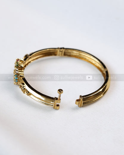 9036 - AD Navaratna Peacock Openable Bangle