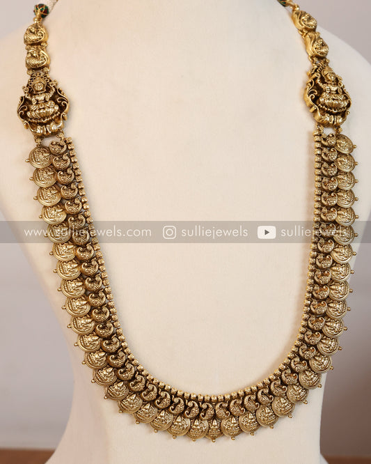 Antique Premium Kaashumaala / Coin Long Chain / Haaram with earring
