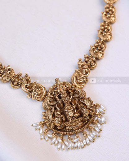 3755 - Sullie Basic - Lord Vishnu Necklace with Jhumka