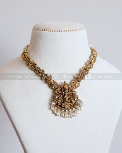 3755 - Sullie Basic - Lord Vishnu Necklace with Jhumka