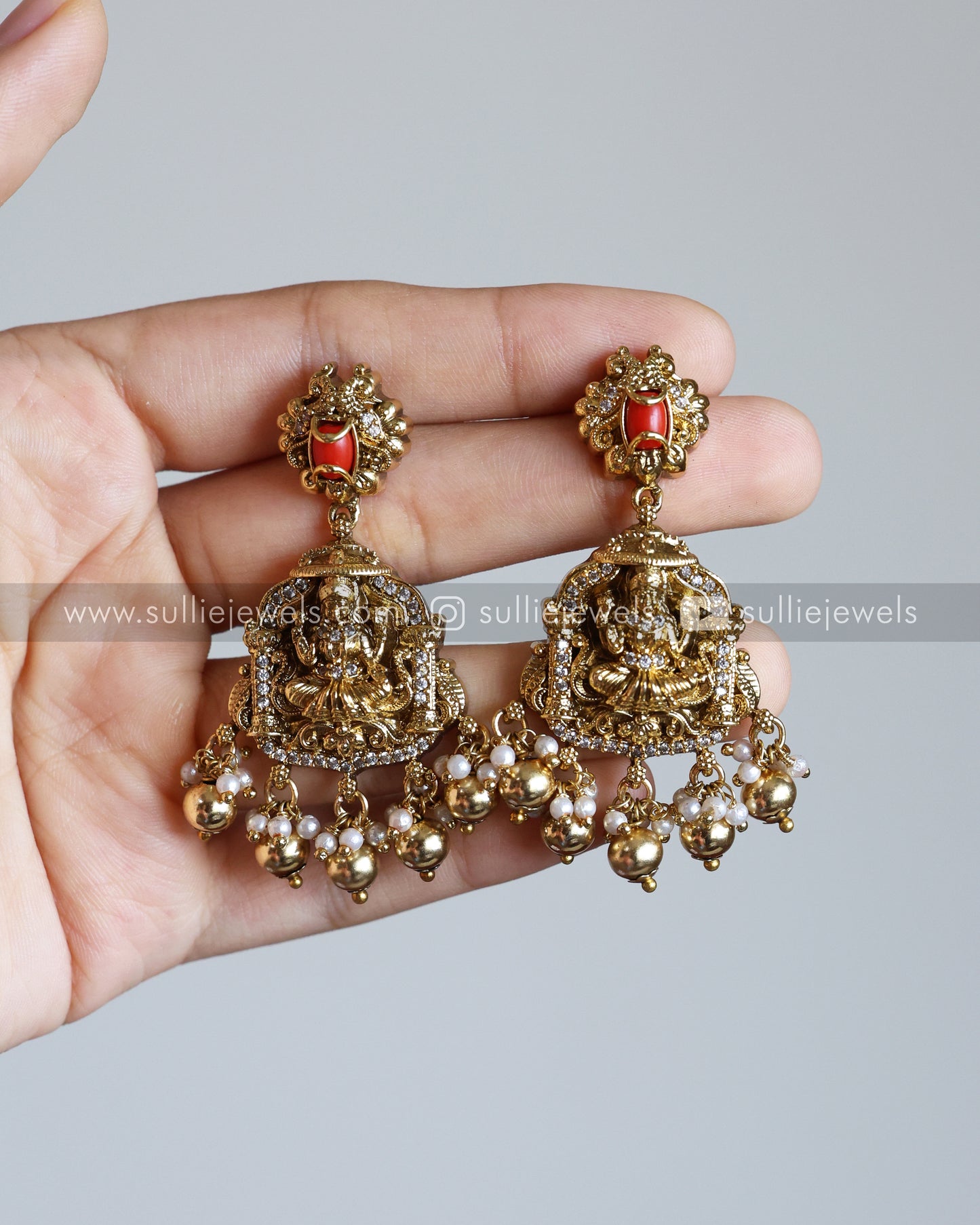 Premium Goddess Coral Coin Bridal Combo ( 6 piece )