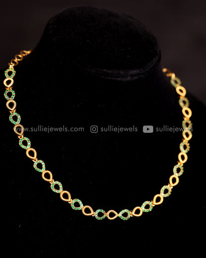 AD Necklace in Gold Finish Set