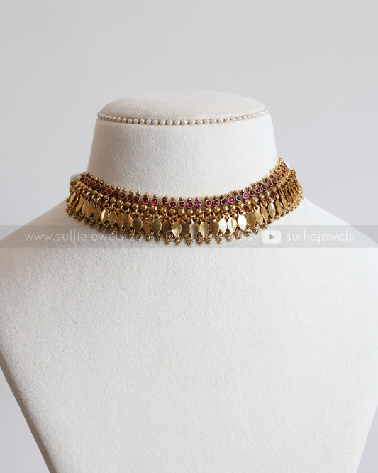 2143 - Sullie Basic Kerala Style Elakkathali Necklace with Stud