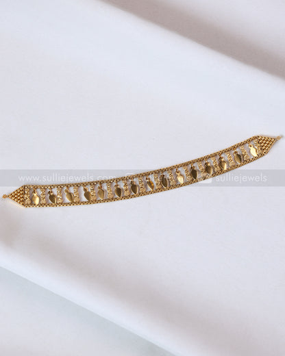 2142 - Sullie Basic Box Chain Single Line Elakkathali Necklace with Stud