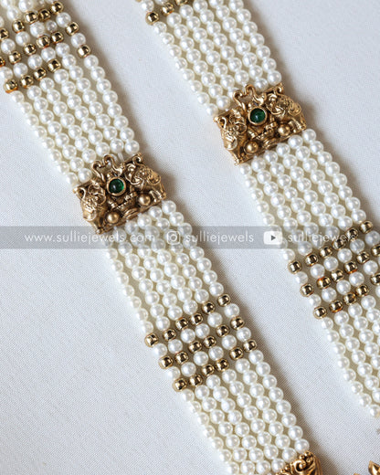 Sullie Basic - Goddess Pendant Pearl Haram with Jhumka