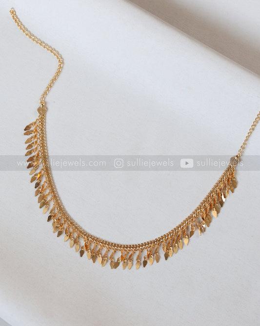 3916 - Gold Plated Premium Double Layer Elakkathali Necklace