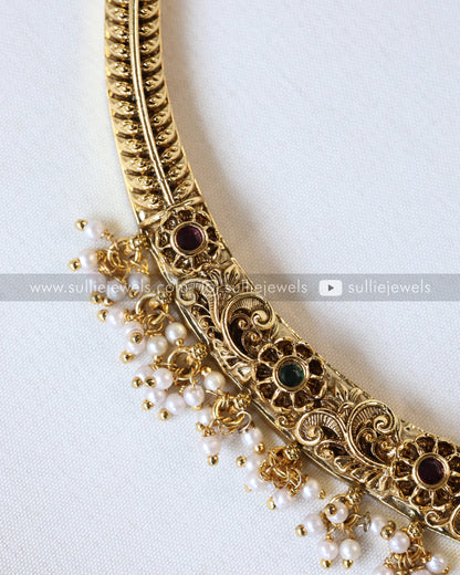 Kemp Goddess Hasli Necklace with Earring - Mint Beads