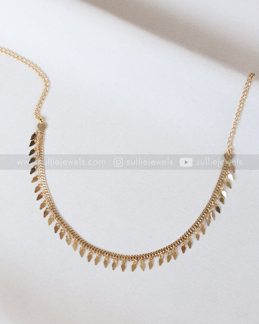 3918 - Gold Plated Premium Minimal Elakkathali Necklace
