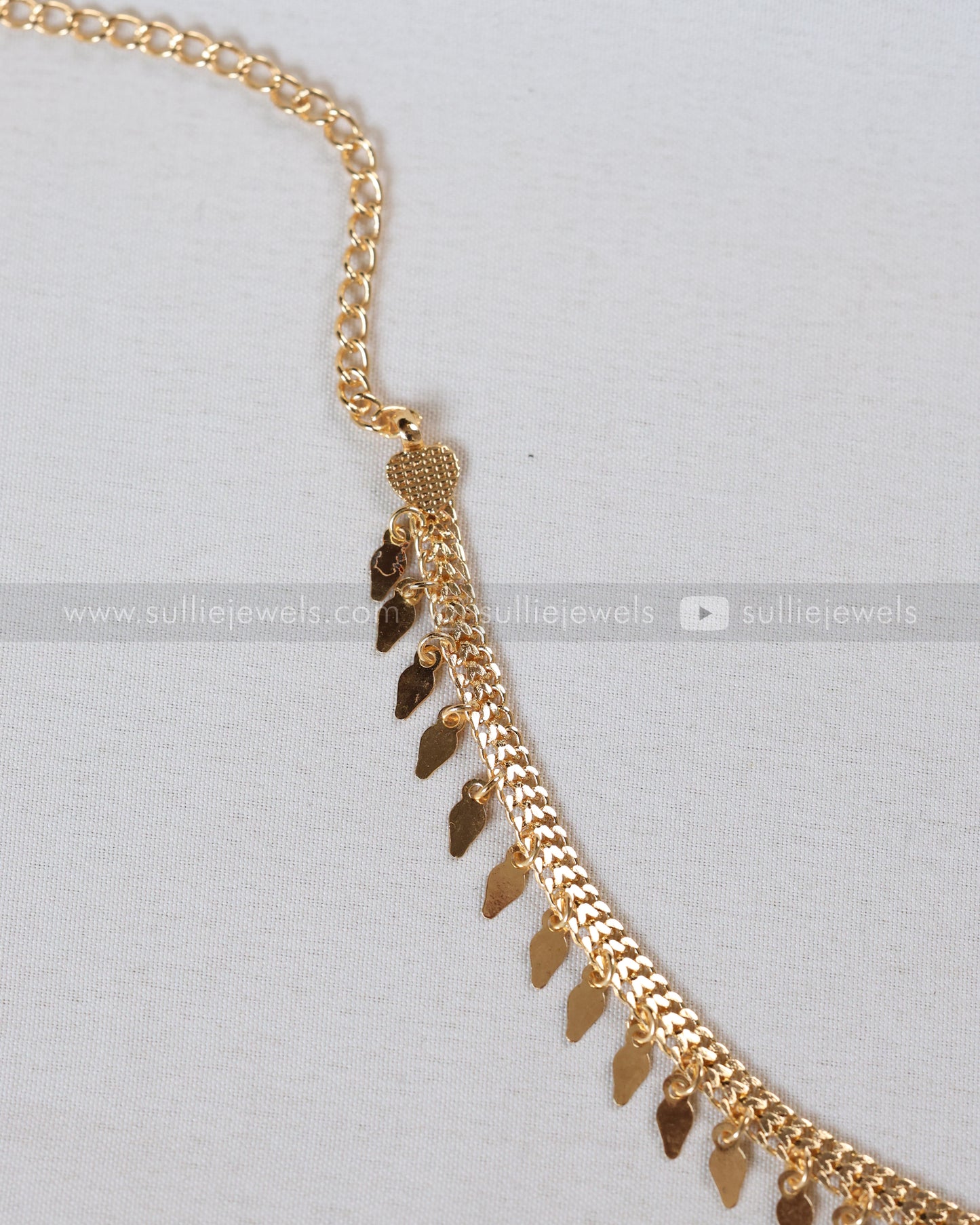 3918 - Gold Plated Premium Minimal Elakkathali Necklace